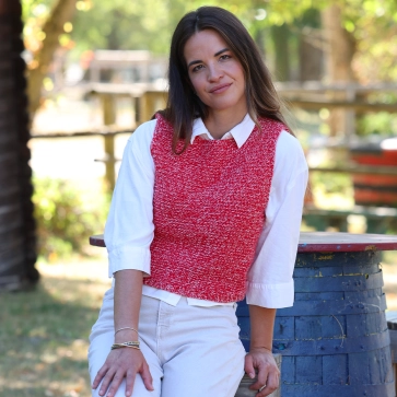 Pull en laine recyclé sans manches pour femme Mabel