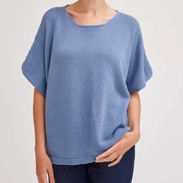 Pull tunique en coton bio pour femme