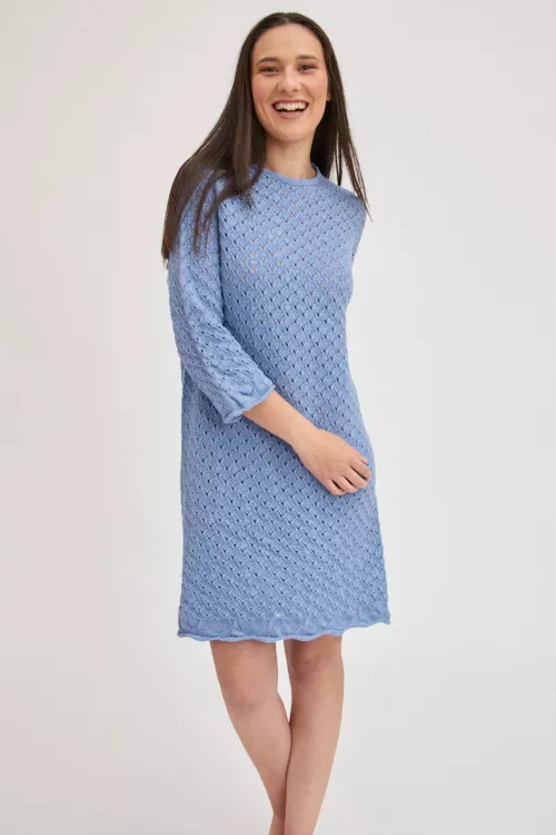 Robe courte en coton recyclé et bio