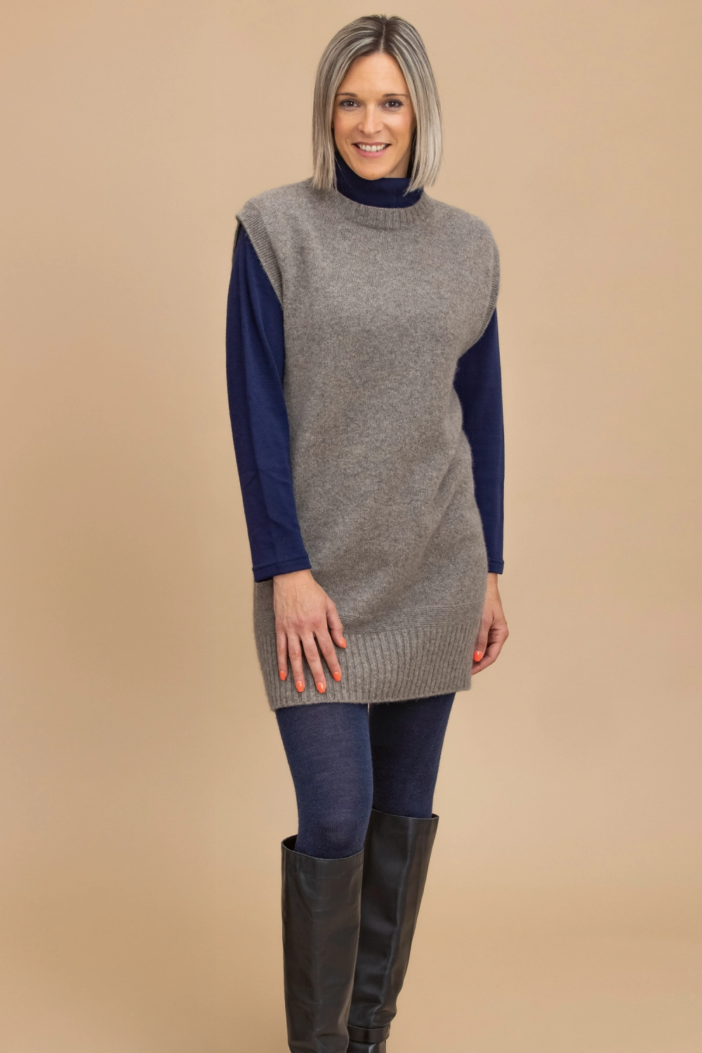 Robe en laine yack courte