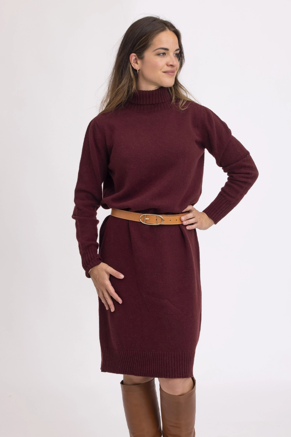 Robe longue laine recyclee les bobines bobchiara 2