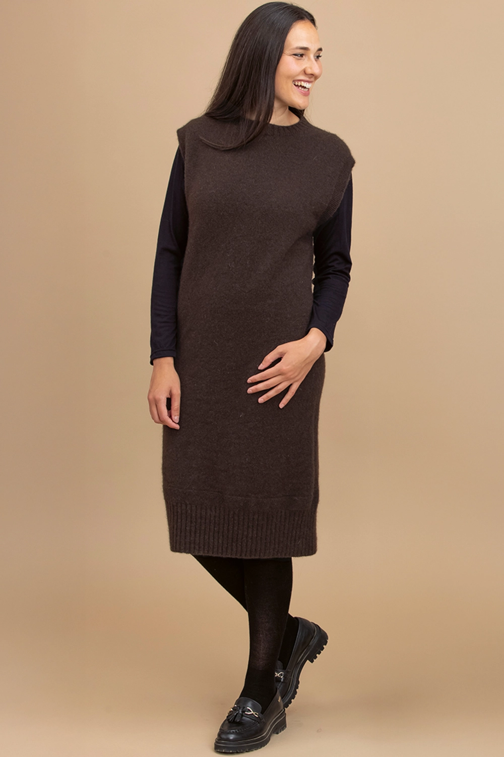 Robe en laine yack longue 