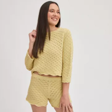 Short femme en coton recyclé et bio