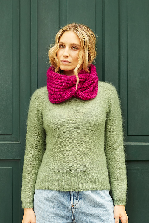 Snood laine mohair et soie