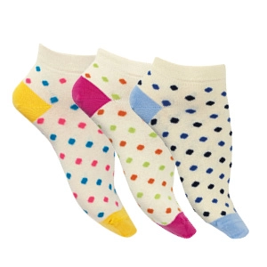 Socquettes coton bio à pois