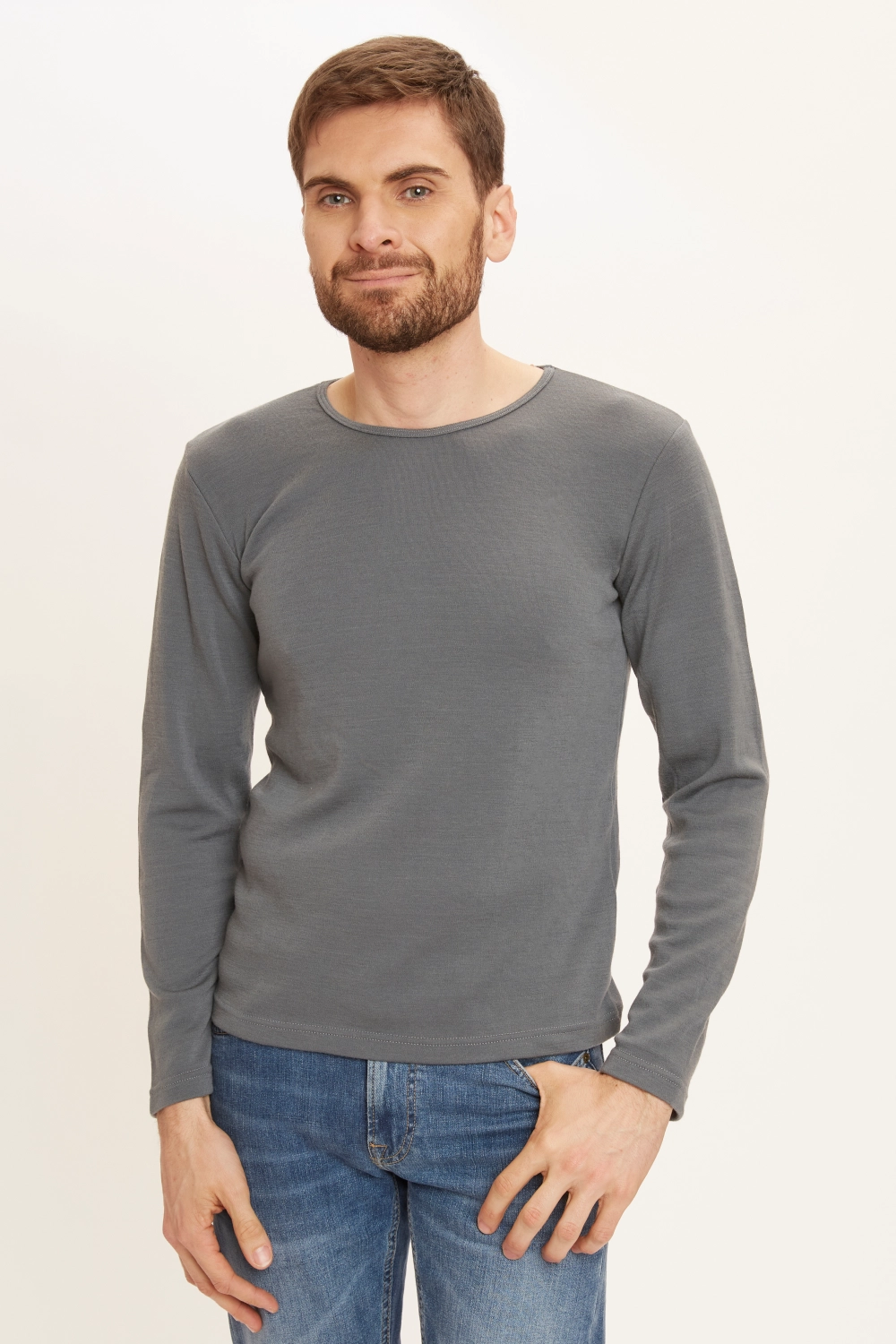 T shirt laine manches longues homme TLRH 2