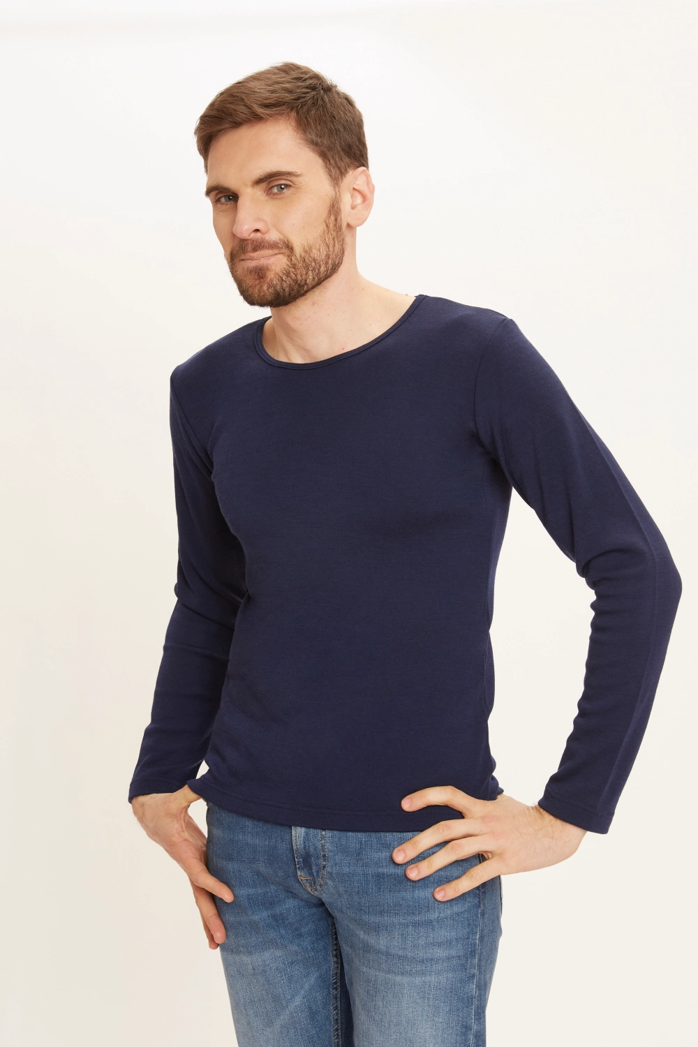 T shirt laine manches longues homme TLRH 3