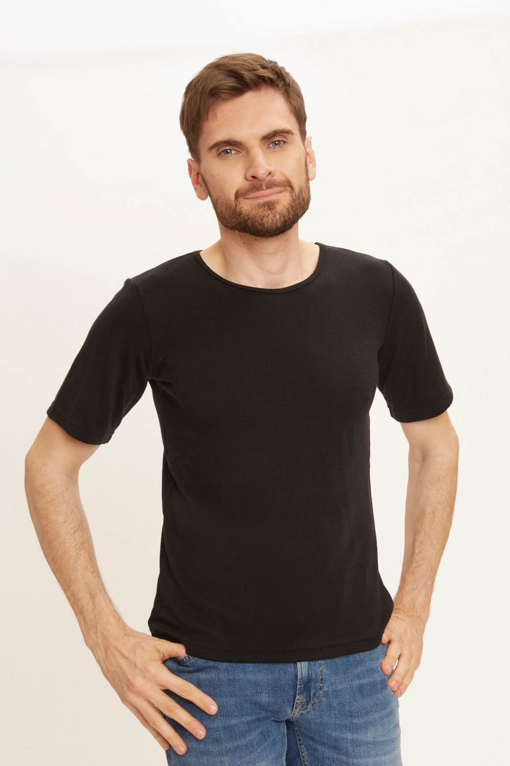 T shirt laine merinos manches courtes col rond hommeTCRH 3