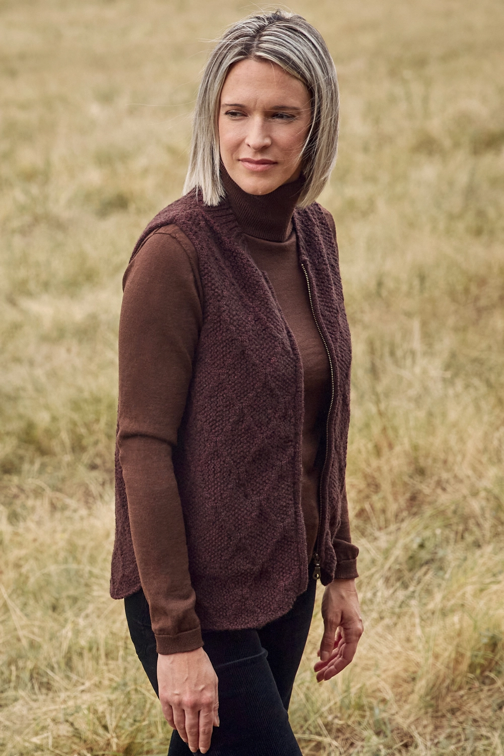 Veste sans manche yack merinos femme ymesf bam 6